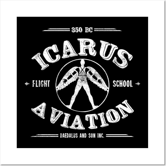 Icarus Aviation, distressed Wall Art by hauntedjack